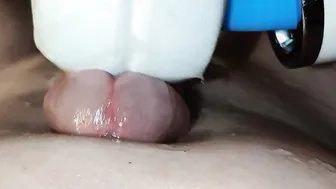 Close Up With Hitachi Wand Vibrating Cum Out Of My