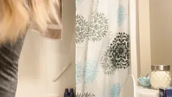 22 Year mature Step Milf cougar Taking A Shower before Bed. Hottest Blonde on Pornhub??