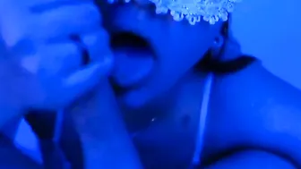 goddess Fiance Blows Huge Dick inside Masquerade Mask - JIZZED