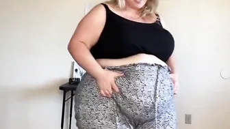 BBW BodyLoveBritt bloated belly jiggles