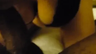 Old Lady sucking big black dick well