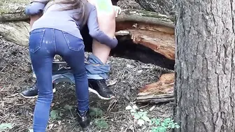 Peeped sex into the forest for 2 lesbians - Dyke-illusion