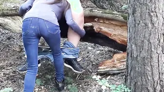Peeped sex into the forest for 2 lesbians - Dyke-illusion