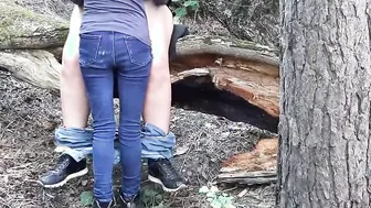 Peeped sex into the forest for 2 lesbians - Dyke-illusion