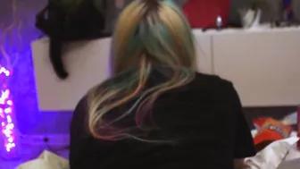 FILL BOTH HOLES OF HUGE BUTT GAMER CHICK. pov. Close up | Tasty Dove