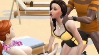 Lover Emma Getting her Virginity on the Beach inside Front of her | Sims four Wicked