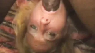 Sub Milf Throat Fucks thick big black cock  Swallows his Seed