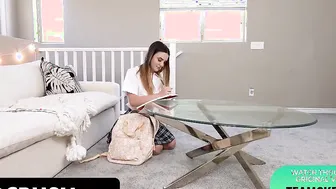 Perv Stepdad Helps Kinsley Kane To Stretch Up Her Tight