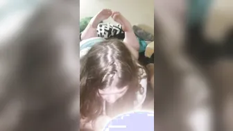 Cute Big Titted 19 YEAR OLD with a Big BUTT blows bbc with