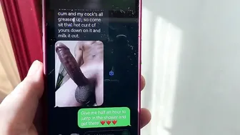 The wifey getting a text message this morning