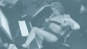 Office Whore Masturbates and Getting Caught