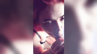 RED HAIRED BITCH GOTTEN a PENIS INTO THE MOUTH