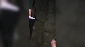 Hubby  Wifey Stand to Peeing together Public she uses a go bimbos / She-wee Device as we Peed