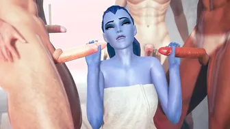 [OVERWATCH] Widowmaker Gangbanged into the Sauna 3D Animated
