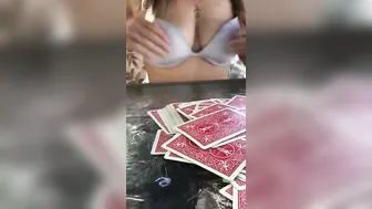We were Having Fun Strip Poker outdoors at our Campsites Gazebo she Lost so she had to Performance me her Titted