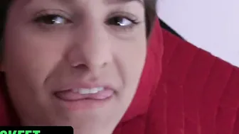 Big Boobed Dark Haired Blows Gigantic Dick