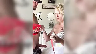 Poor porn video – Poor thing had to Settle for a Fruit Roll up Wedding Day Blow Job