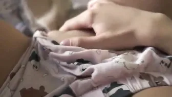 Stepsister masturbates her tight vagina