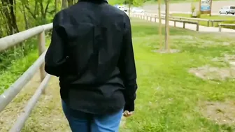 A Stranger Dark Haired into a Outdoor Park Accepts to Grope that Dick for 15€ (Very Risky/POV)