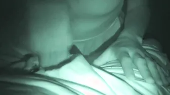 Bj inside the Middle of a Park with Night Vision. she Blows until I Cum.