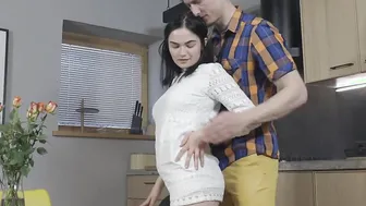 Teeny Couple - Mileva - Shaved Dude Fucks 18 Yo on a Table