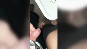 Bimbos Peeing in a Urinal  her Hubby Getting to Witness it first Hand as he Pisses right after her