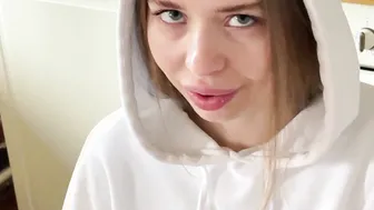 Russian Bitch Wanted Burger Sauce and get a Lot of Cum. HD Bj