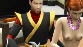 Emma Fucks her Gf right at the Dinner Table | the Sims four Sex Mod