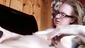 unshaved pulling her nipples