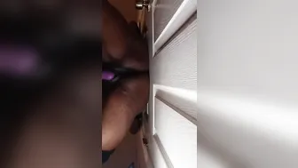 Hanging from the Door while he Having Fun with my Twat