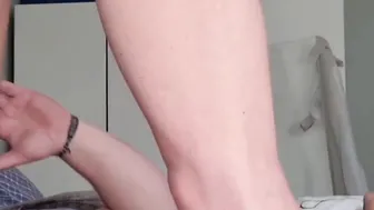 Licking Cum off Feet after Fellatio and Toes Slapping Feetcouple69 Facial + Foot Couple