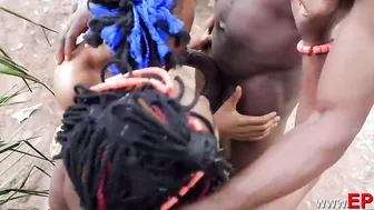 African Lesbians try out Gigantic Ebony Cock for the first Time