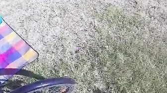 He has to pissing into the middle of the fields and I