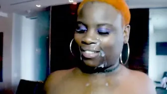 chocolate bbw taking two dicks