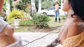 Lusty friends pounded the Gardener