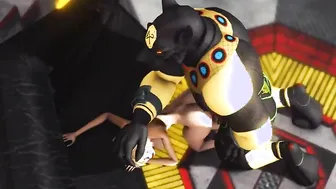 Alien sex A sexy voluptuous blonde getting banged by Anubis on the