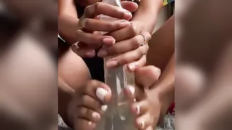 A little Foot Play W/ White Feet