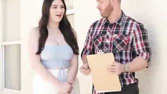 Sexual America - Big Tit dark hair Alyx Model getting titted busted on to