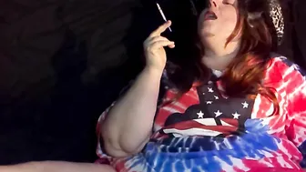 BBW into Tie Dye and Cowboy Hat Smoking