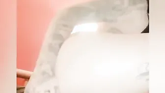 Inked Big Titted Gothic Gets Naked and Fucks herself to her Favorite Music