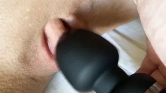My Lusty Clit Loves Rough Vibrations (closeup)