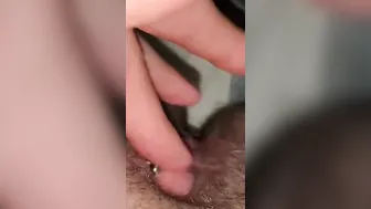 Tapping my Creamy Leaking Clitoris for a Fan Viewing