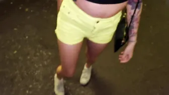 Turned On chav teenie blows penis and takes BIG facial into