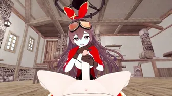 Genshin Impact: Playful Amber Hungry for you Cock | point of view