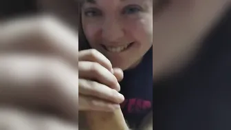 Luna Blows and Plays with Daddys Thick Dick