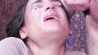 Oral sub gagging on popsicle