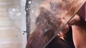 Hottie dark haired takes a facial creampie after giving a wild