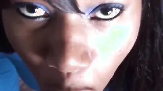 Black African porn video – Black head with big facial