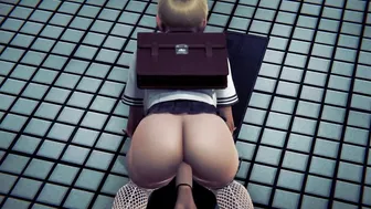 College Girl Getting Banged inside the Butt inside the Restroom