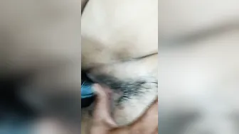 Hispanic Ex-Wife takes 10inch big black dick toy and enjoying it